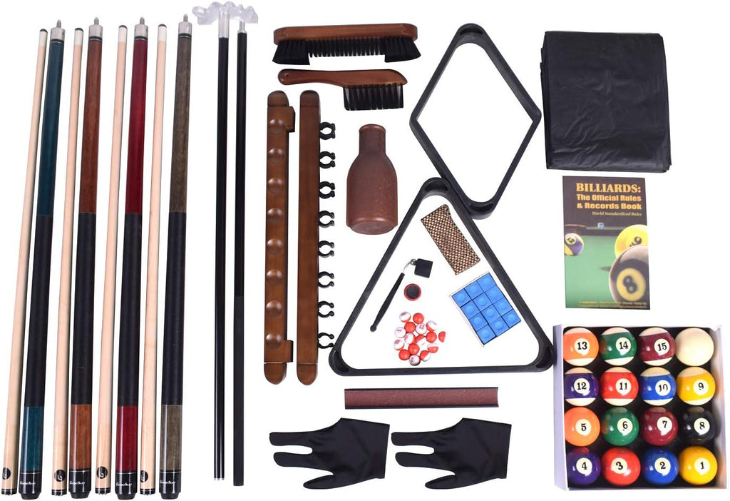 Pool Table Premium Billiard 20 Pieces Accessory Kit, Pool Cue Sticks Bridge Ball Sets,Premium Billiard Accessory Kit Set, Includes All Accessories to Start a Billiards Game