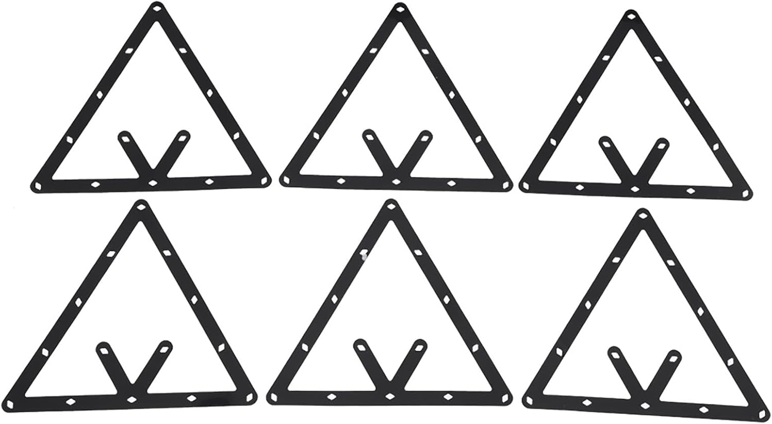 Magic Rack 8 9 10 Ball 57Mm, 6Pcs Magic Pool Table Ball Holder, Film Billiards Magic Ball Rack Triangle, Black Billiard Rack Sheet for Pool Halls, Individual, 9.4X9.4In