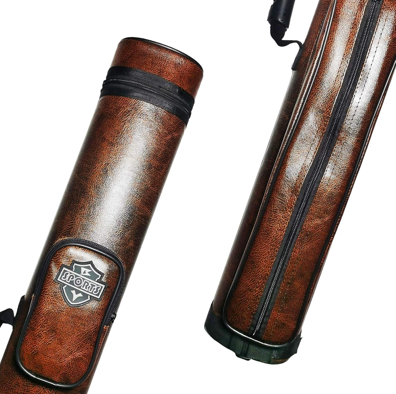 2X2 Hard Cue Case Oval Pool Cue Billiard Stick Carrying Case