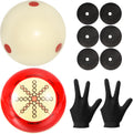 Billiard Training Cue Ball with Dots Practice Cue Ball, 2Pcs Standard Size 2-1/4" Pool Table Balls with Billiard Table Accessories for Beginner