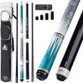 Carbon Fiber Cue Set, Low Deflection, Break Jump Cue, 2X4 Case | Includes Playing Cue, Break Jump Cue, 2X4 Cue Case, Towel and Weight Bolts for League Practice and Tournament Play.