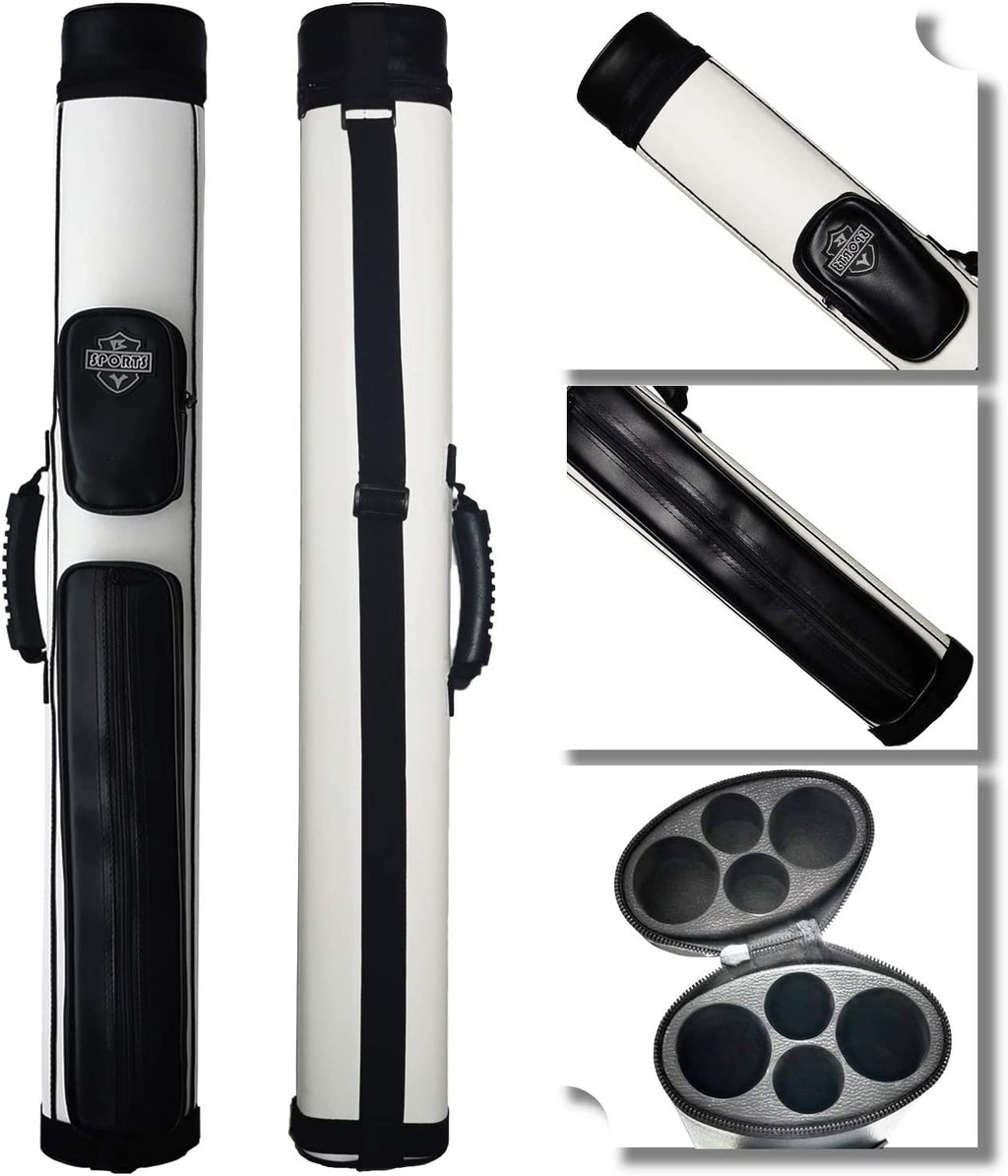2X2 Hard Cue Case Oval Pool Cue Billiard Stick Carrying Case