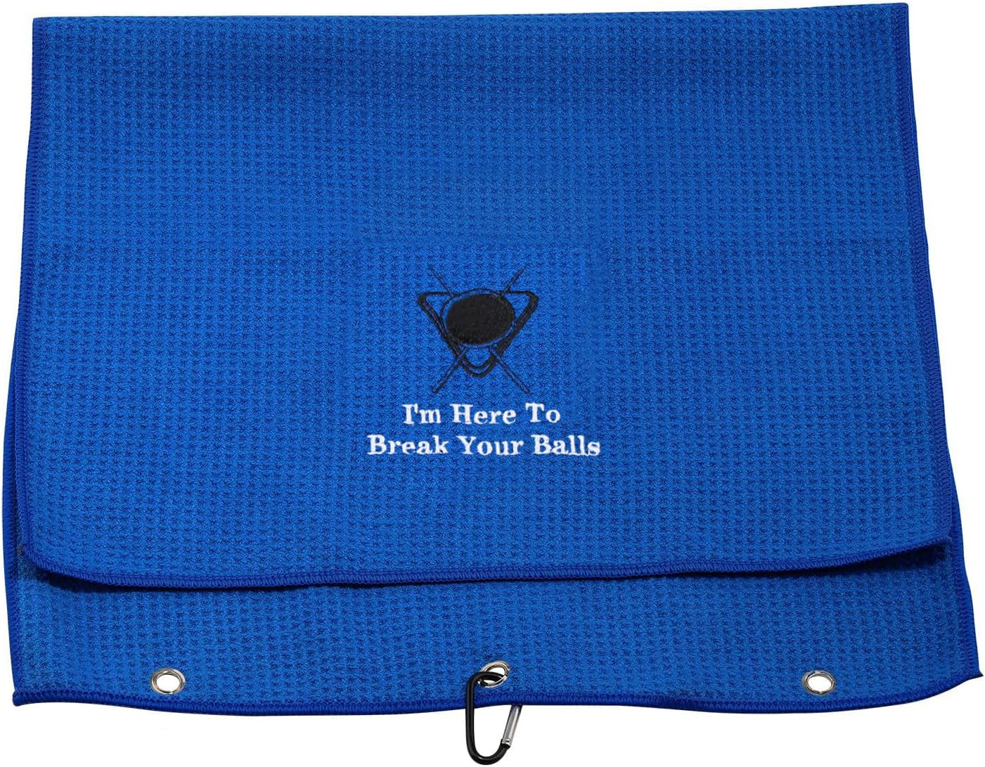 Billiards Billiard Cue Towel 8-Ball Pool Cue Clean Gift Pool Player Gift Embroidered Billiards Towel I Am Here to Break Your Balls (Break Your Balls)