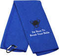 Billiards Billiard Cue Towel 8-Ball Pool Cue Clean Gift Pool Player Gift Embroidered Billiards Towel I Am Here to Break Your Balls (Break Your Balls)