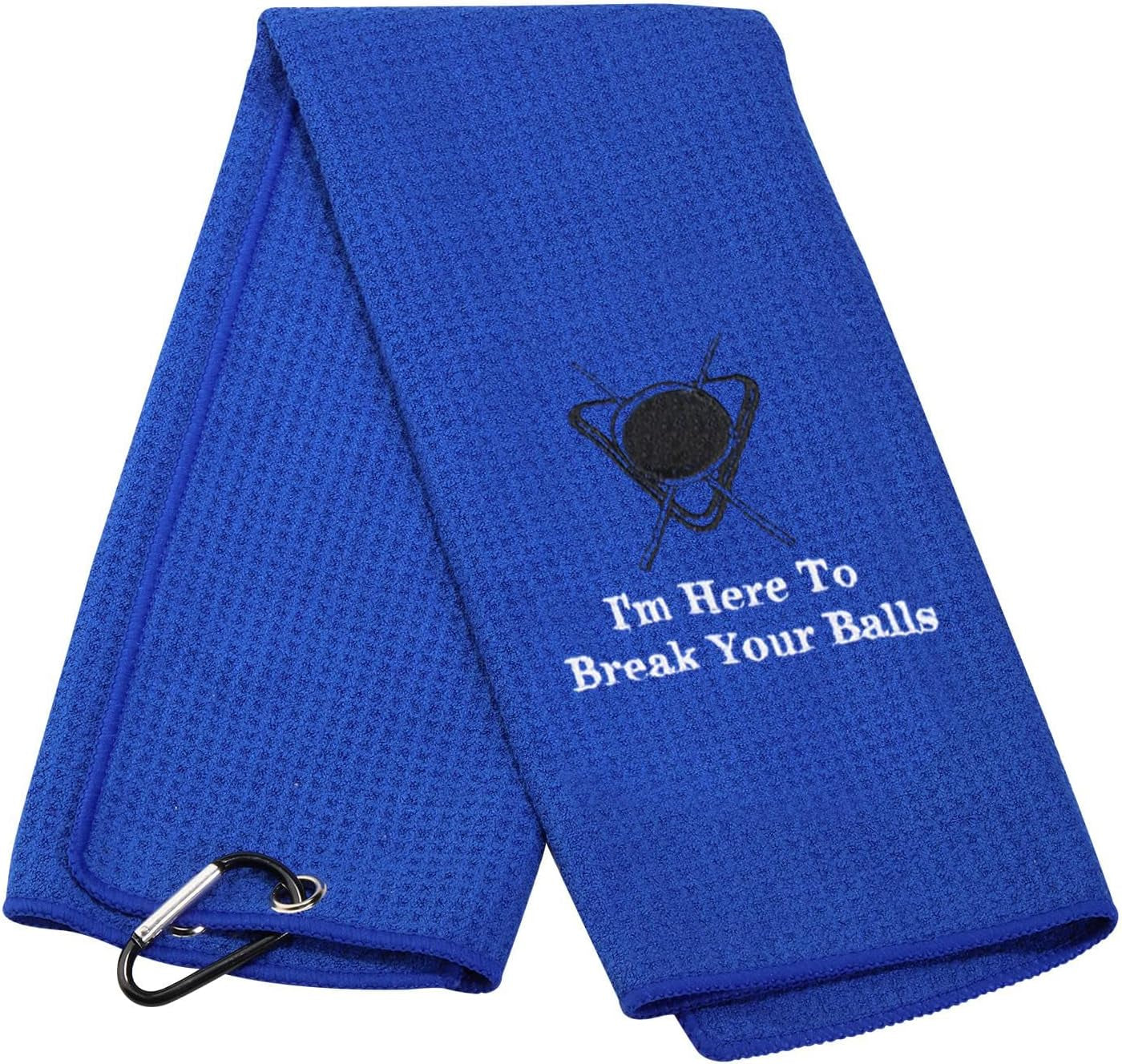 Billiards Billiard Cue Towel 8-Ball Pool Cue Clean Gift Pool Player Gift Embroidered Billiards Towel I Am Here to Break Your Balls (Break Your Balls)