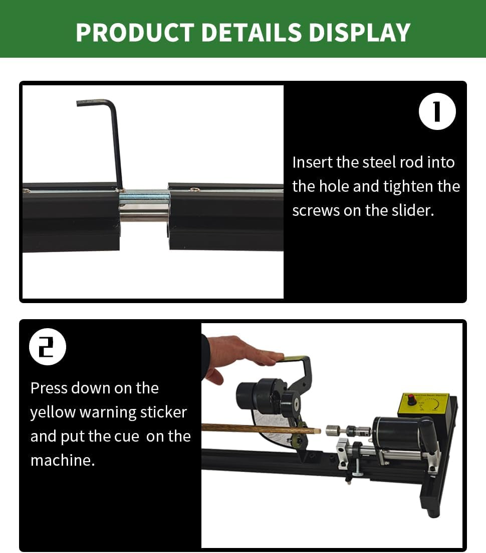 Pool Cue Lathe,Cue Tip Shaper,Pool Cue Repair Kit,Pool Cue Lathe Machine,Cue Tip Repair Machine - Billiard Cue Shaper Tool,7 in 1 Billiard Cue Stick Repairer, Cue Shaft Cleaning & Maintenance