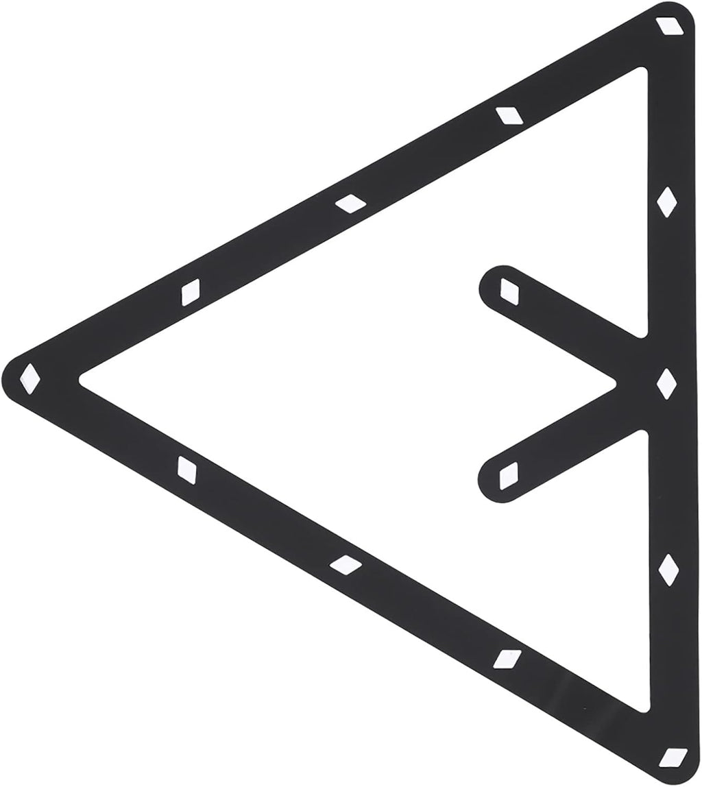 Magic Rack 8 9 10 Ball 57Mm, 6Pcs Magic Pool Table Ball Holder, Film Billiards Magic Ball Rack Triangle, Black Billiard Rack Sheet for Pool Halls, Individual, 9.4X9.4In