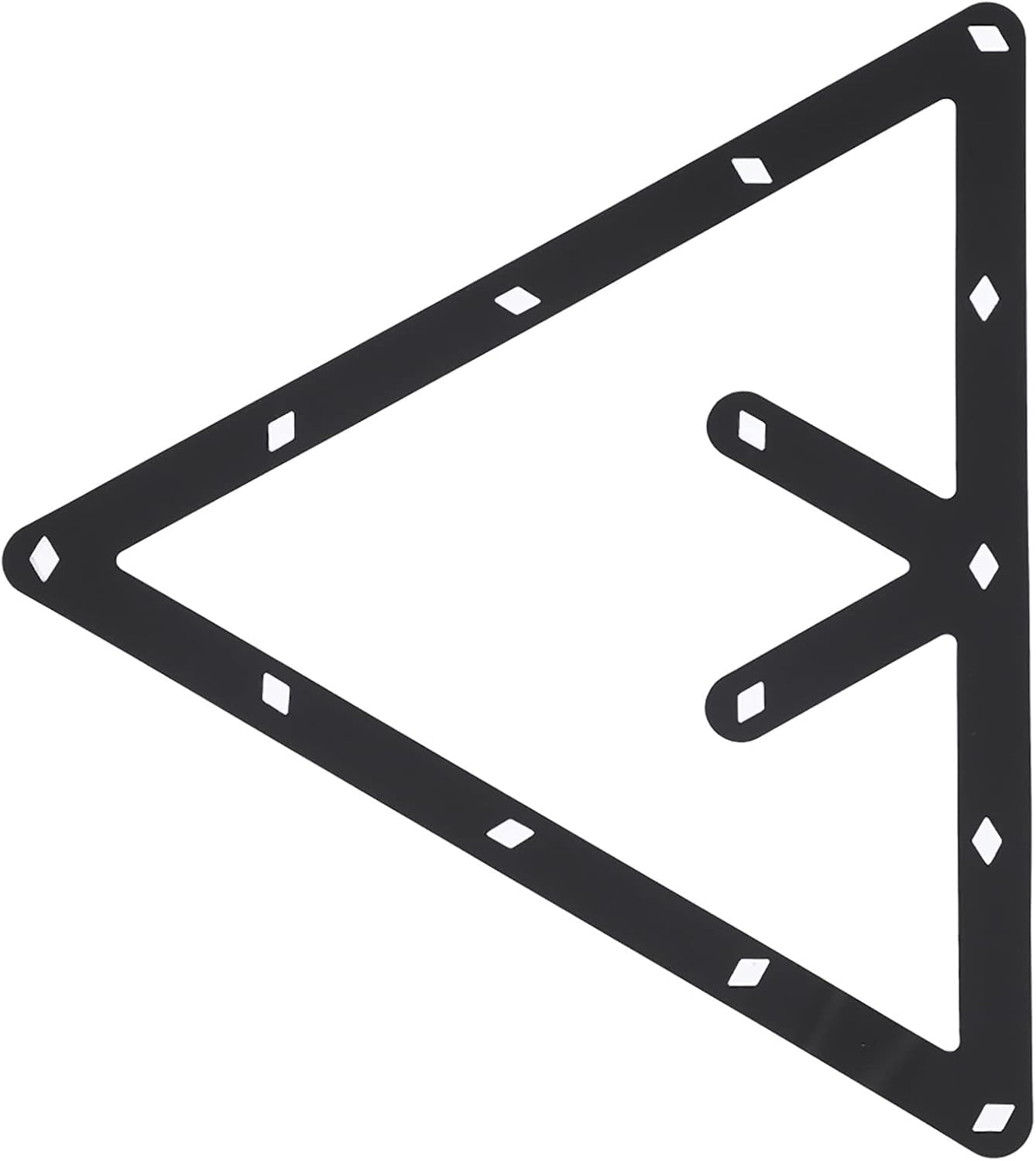 Magic Rack 8 9 10 Ball 57Mm, 6Pcs Magic Pool Table Ball Holder, Film Billiards Magic Ball Rack Triangle, Black Billiard Rack Sheet for Pool Halls, Individual, 9.4X9.4In