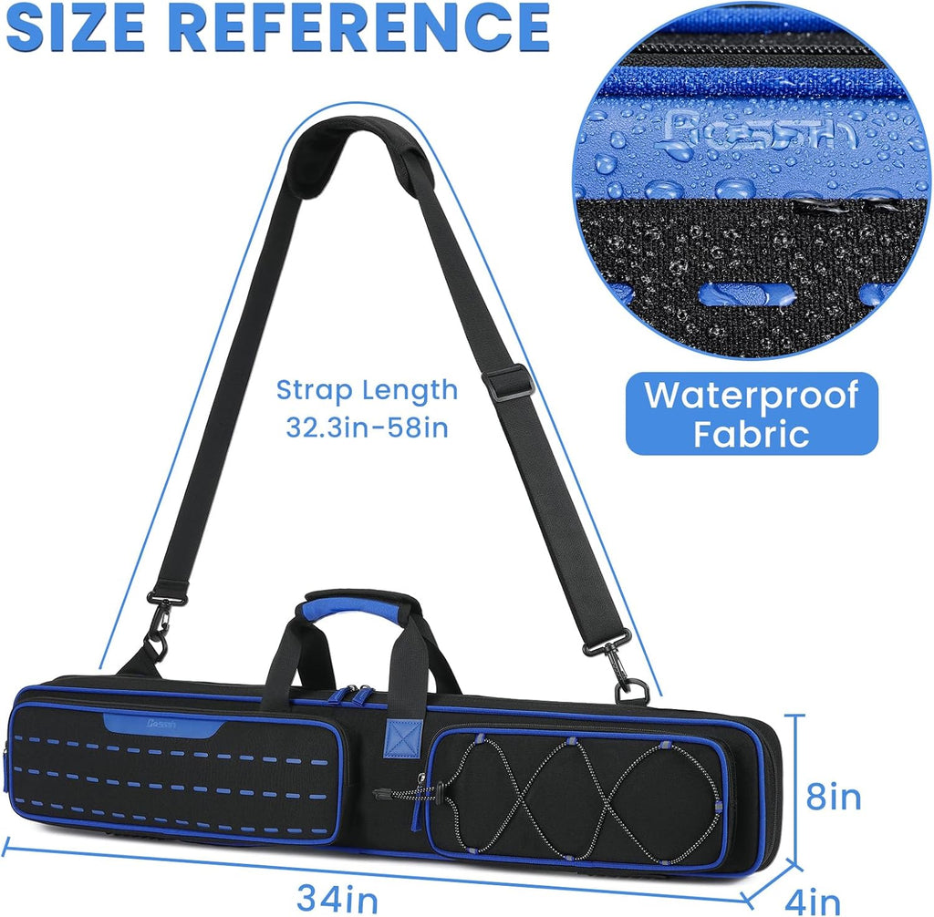 Pool Cue Case, 3X4 / 5X5 Pool Stick Billiard Cue Accessories Soft Padded Bag Case