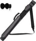 Pool Cue Case, Hard Pool Stick Case 1X1 | Holds 1 Complete 2-Piece Cue, 2 Zipper Pockets, Shoulder Strap Handle, Waterproof Microfiber Leather, for Man Women