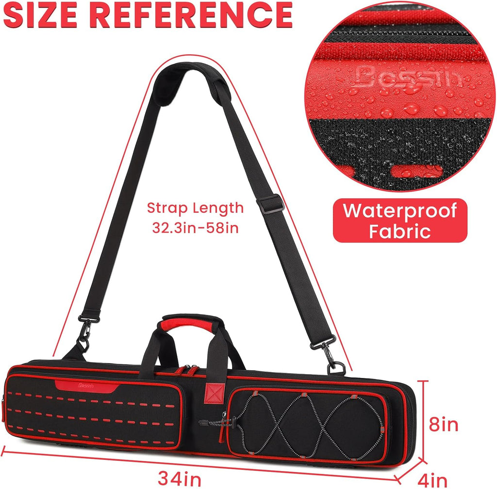 Pool Cue Case, 3X4 / 5X5 Pool Stick Billiard Cue Accessories Soft Padded Bag Case