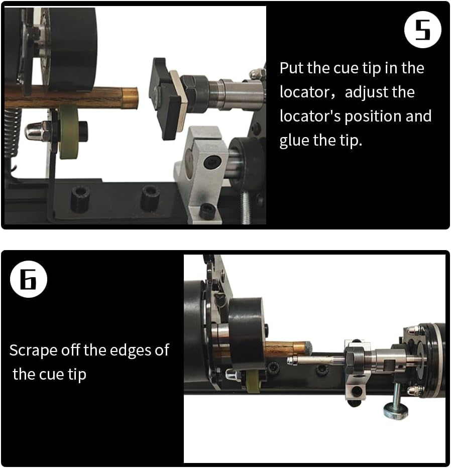 Pool Cue Lathe,Cue Tip Shaper,Pool Cue Repair Kit,Pool Cue Lathe Machine,Cue Tip Repair Machine - Billiard Cue Shaper Tool,7 in 1 Billiard Cue Stick Repairer, Cue Shaft Cleaning & Maintenance