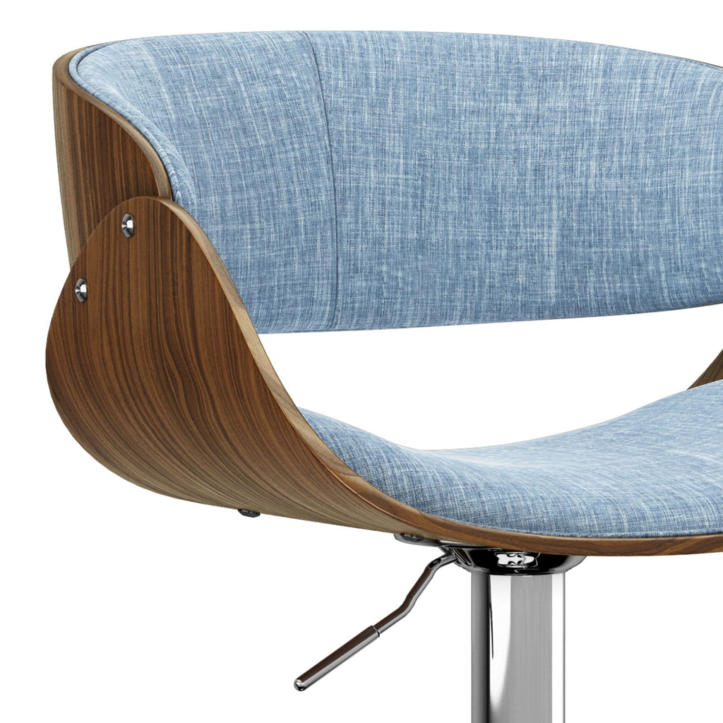 Amery Adjustable Swivel Bar Stool - Denim