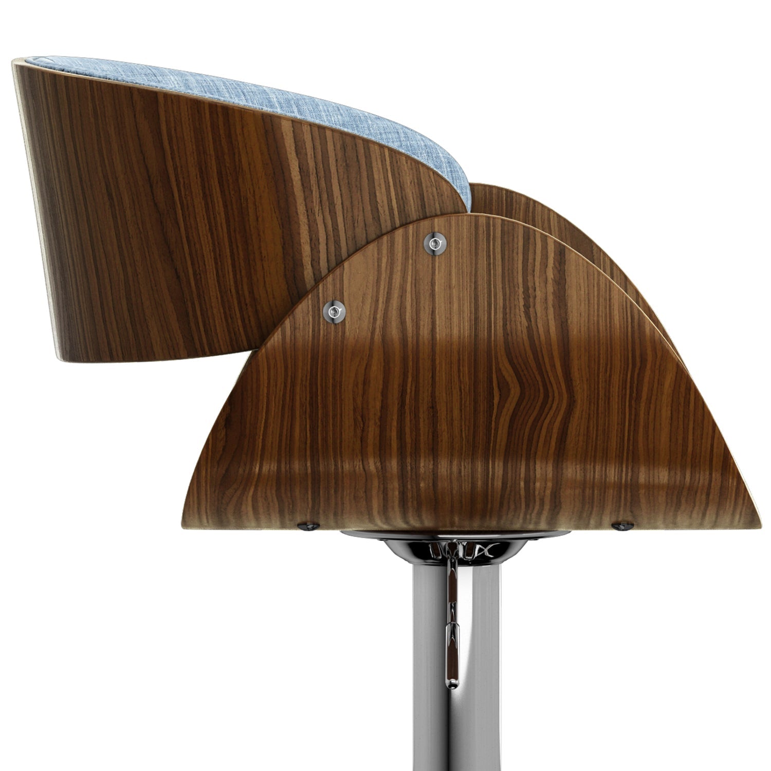 Amery Adjustable Swivel Bar Stool - Denim