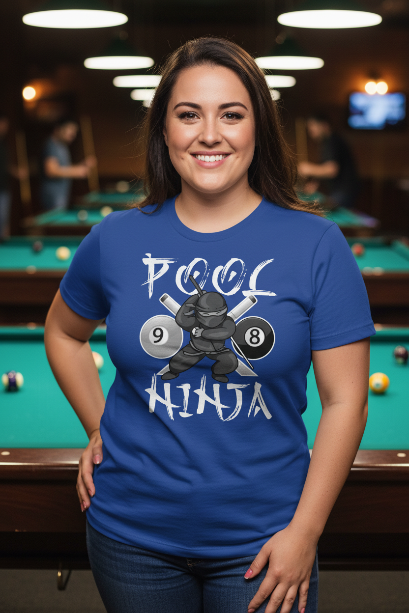 Funny Pool Ninja Pocket Billiards Hoodie | T-Shirt| Sweatshirt- Casual Everyday Wear | Unisex