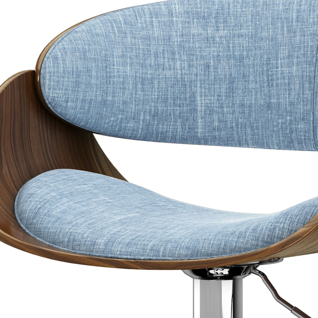 Amery Adjustable Swivel Bar Stool - Denim