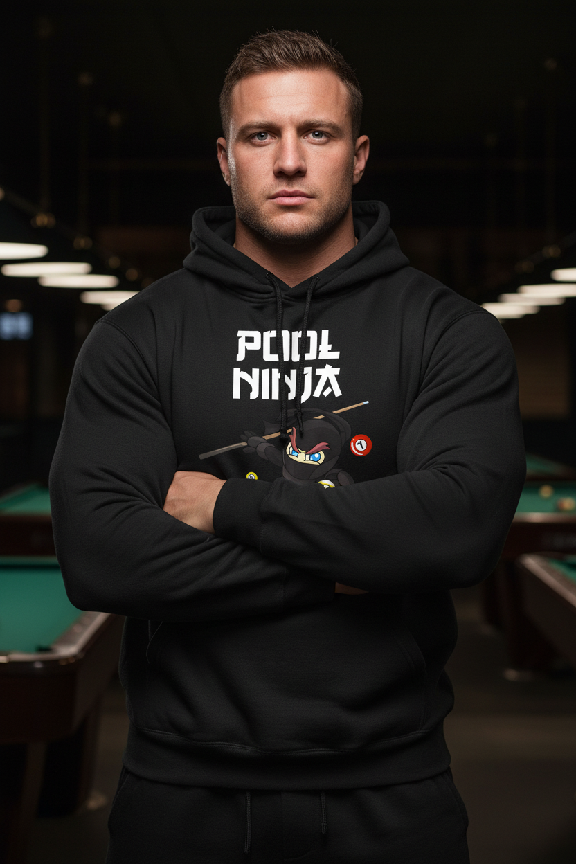 Pool Ninja Hoodie - Masculine Male Model