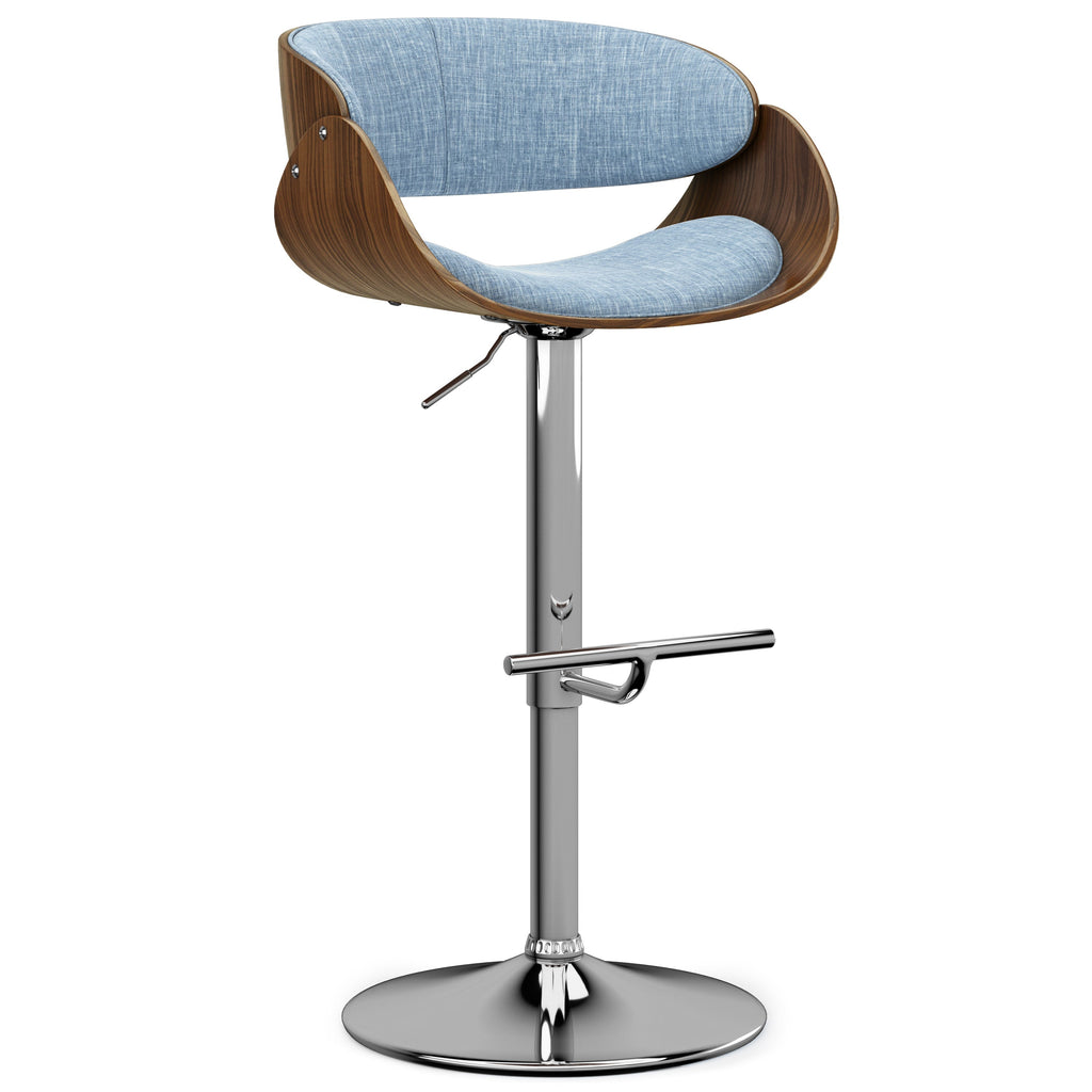 Amery Adjustable Swivel Bar Stool - Denim